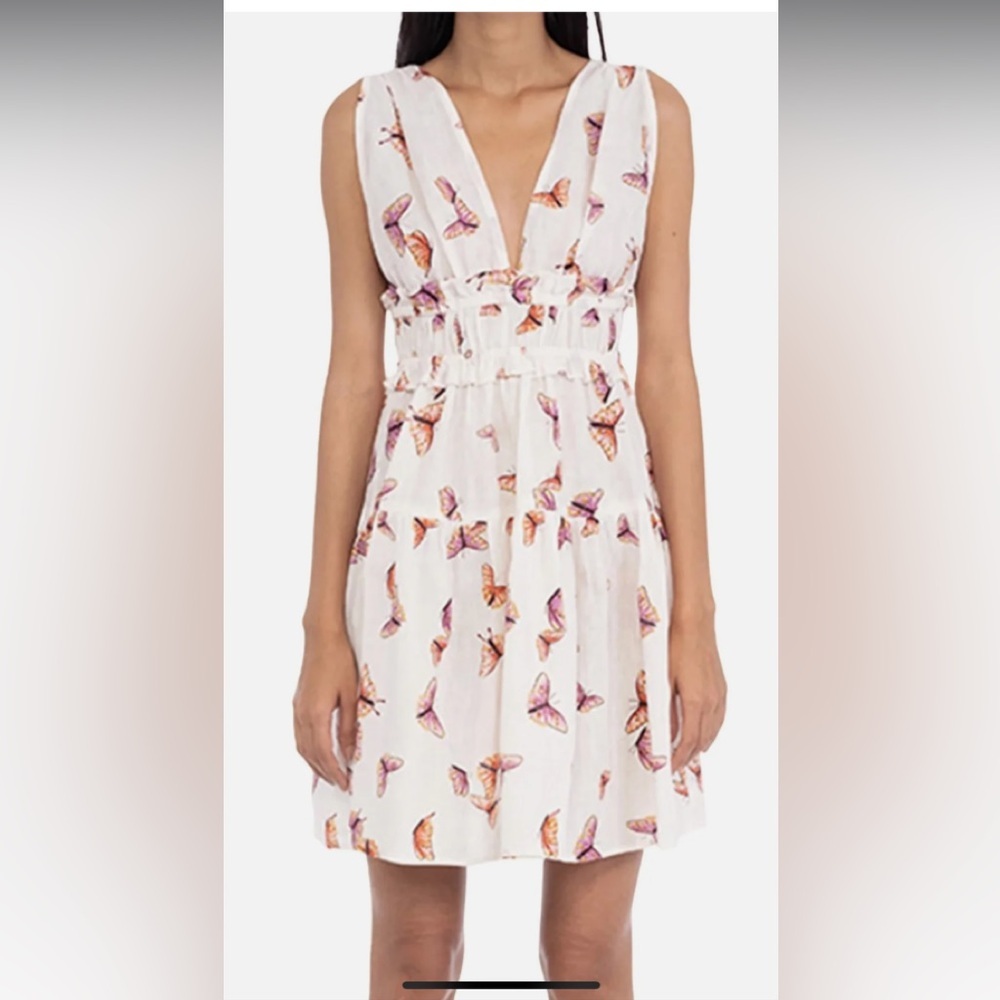 BANJIANAN Butterfly v neck / back dress Size Large